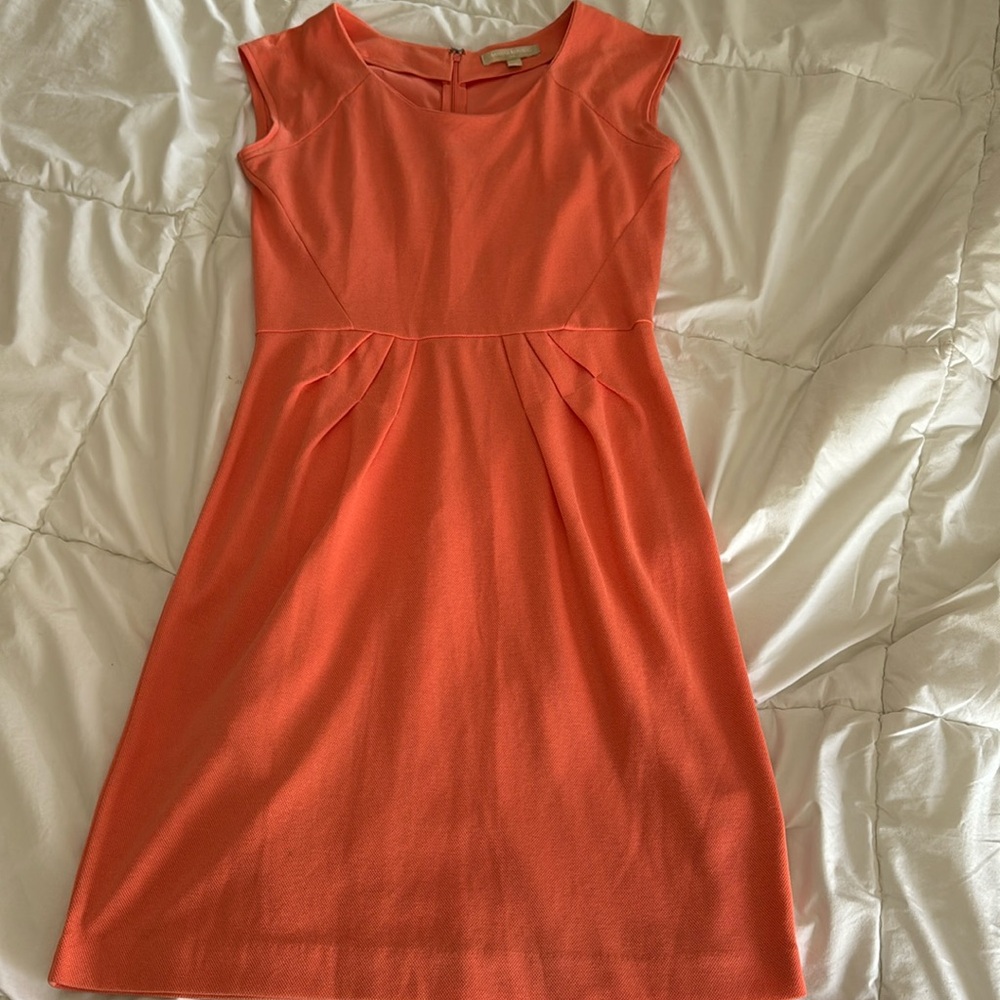 Coral sleeveless mini dress